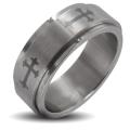 Stainless Steel Men's Celtic Cross Spinner Ring