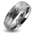 Stainless Steel Men's Weave and Dot Design Ring