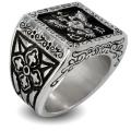 Stainless Steel Royal Empire Shield Ring