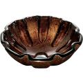 Vigo Walnut Shell Above the Counter Tempered Glass Vessel Sink in Browns