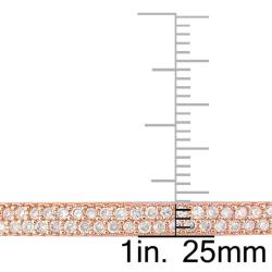 Sterling Silver Cubic Zirconia Bangle Bracelet (3 1/4ct TGW)