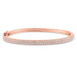 Sterling Silver Cubic Zirconia Bangle Bracelet (3 1/4ct TGW)
