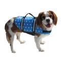Paws Aboard- Designer Doggy Life Jacket, Blue Polka Dot L