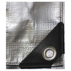 Kotap TRS1020 Heavy Duty Silver/Green Poly Tarp 10' x 20'