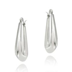 Stainless Steel Polished Triangle Hoop Earrings