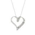 Sterling Silver Cubic Zirconia Heart Pendant