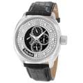 Timberland Men's 'Dress' Stainless Steel and Leather Crystals Quartz Retrograde Watch