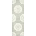 Handmade Soho Chrono Grey/ Ivory New Zealand Wool Rug (2'6 x 6')