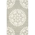Handmade Soho Chrono Grey/ Ivory New Zealand Wool Rug (6' x 9')