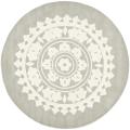 Handmade Soho Chrono Grey/ Ivory New Zealand Wool Rug (8' Round)