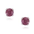 Glitzy Rocks Sterling Silver 3mm Ruby Stud Earrings
