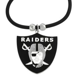 Silvertone Oakland Raiders Necklace
