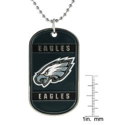 Silvertone Philadelphia Eagles Tag Necklace