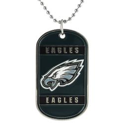 Silvertone Philadelphia Eagles Tag Necklace