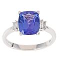 14k White Gold Tanzanite and 1/5ct TDW Diamond Ring (G-H, I1-I2)