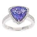 Dyach 14k White Gold Tanzanite and 2/5ct TDW Diamond Ring (G-H, I1-I2)