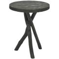 Bali Black Tripod Round End Table