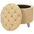Reims Light Gold Storage Ottoman