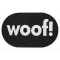 Ore Jumbo 'Woof!' Oval-shaped Black Recycled-rubber Pet Placemat