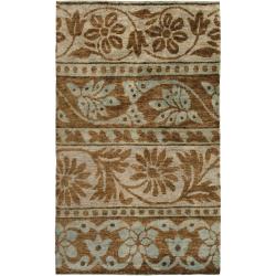Hand-knotted Heywood Classic Floral Hemp Rug (8' x 11')