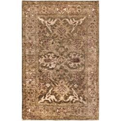 Hand-woven Hetton Traditional Border Hemp Rug (8' x 11')