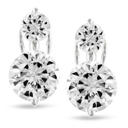 Miadora Sterling Silver Cubic Zirconia Stud Earrings (2 7/8ct TGW)