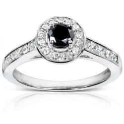 14k Gold 3/4ct TDW Black and White Diamond Ring (H-I, I1-I2)