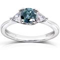 14k White Gold 7/8ct TDW Blue and White Diamond Ring (G-H, I1-I2)