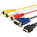 5-foot HDMI to VGA/ 3 RCA Cable
