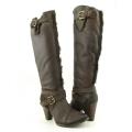 Bronx Women's 'Tu Dure' Brown Distressed Leather Boots