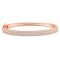 Sterling Silver Cubic Zirconia Bangle Bracelet (5ct TGW)