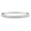 Sterling Silver Cubic Zirconia Bangle Bracelet (5ct TGW)