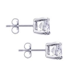 Platinum 5/8ct TDW Hearts and Arrows Diamond Stud Earrings (J-K, SI1-SI2)