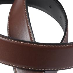 Joseph Abboud Men's Reversible Topstitched Leather Belt