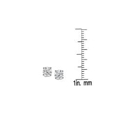 Platinum 5/8ct TDW Hearts and Arrows Diamond Stud Earrings (J-K, SI1-SI2)