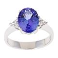 Dyach 14k White Gold Tanzanite and 1/3ct TDW Diamond Ring (G-H, I1-I2)