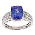 14k White Gold Tanzanite and 3/4ct TDW Diamond Ring (G-H, I1-I2)