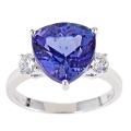14k White Gold Tanzanite and 2/5ct TDW Diamond Ring (G-H, I1-I2)