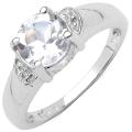 Sterling Silver Clear Quartz and White Topaz Ring (1 1/5ct TGW)