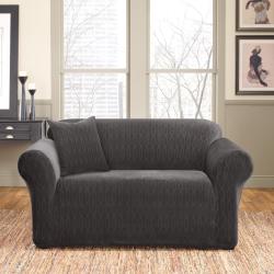 Sure Fit Stretch Velvet Links Loveseat Slipcover