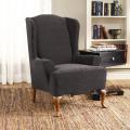 Stretch Links 1-Piece Wing Chair Slipcover