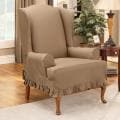 Sure Fit Colette Wing Chair Slipcover in Cocoa
