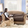 Sure Fit Quilted Suede Deluxe Sofa Throw in Chocolate