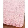 Hand-woven Bliss Pink Shag Rug (2'3 x 6')