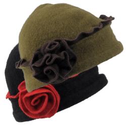 Journee Collection Women's Rosette Accent Wool Beanie