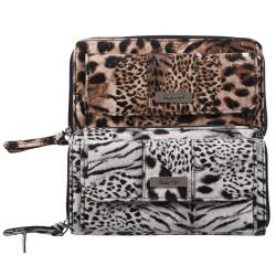 Kenneth Cole Reaction Women's Animal Print Zipper Clutch Wallet