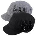 Adi Designs Women's Rosette Detail Woven Military Cap