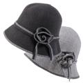 Journee Collection Women's Rosette Accent Wool Cloche Hat