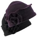 Journee Collection Women's Rosette Accent Wool Beanie