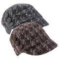 Journee Collection Women's Tweed Button Accent Newsboy Cap